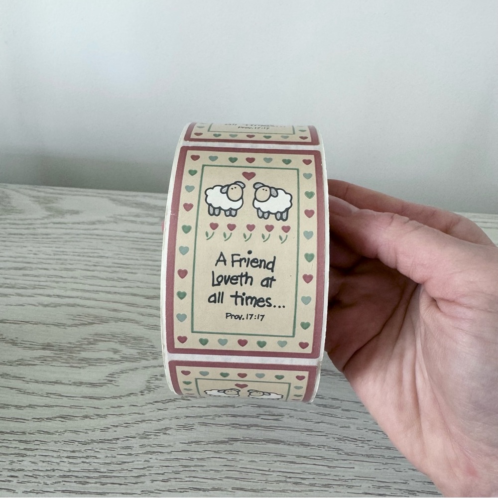 Vintage 80’s 90’s Inspirational Sheep Sticker Roll ~100
